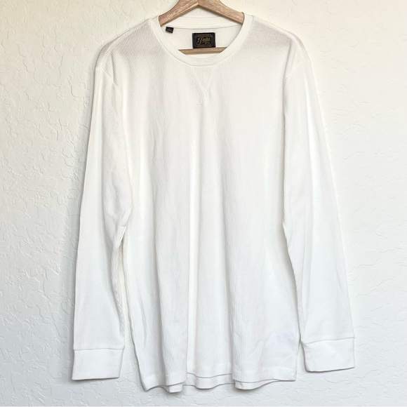 Jachs Men’s Large Thermal White Long Sleeve Base Layer Crewneck Casual Shirt - Picture 1 of 7
